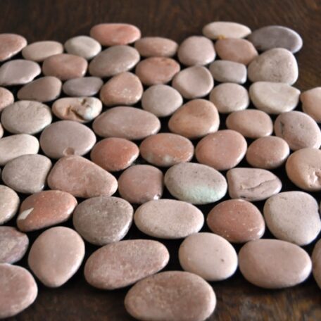 InduStone Mozaika Kamienna na siatce PINK Interlock różowe otoczaki 30×30 (12)