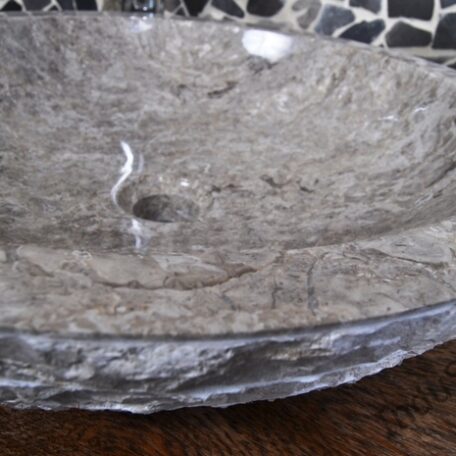 InduStone umywalka kamienna KC-M light grey 45 cm A (2)