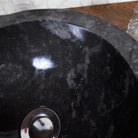 InduStone umywalka kamienna LY-P black 30 x 15 (3)