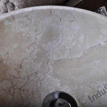 InduStone umywalka kamienna nablatowa DN-P cream B (5)