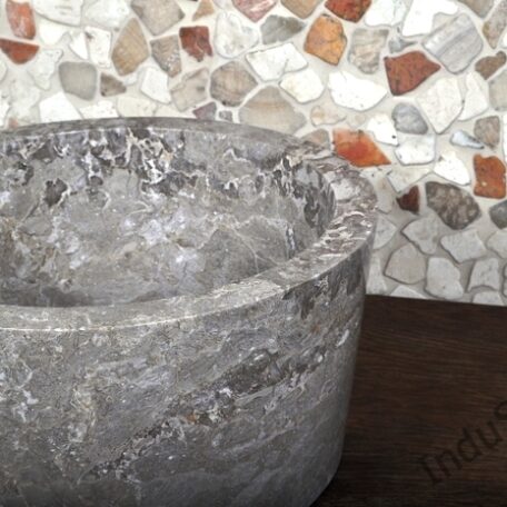InduStone umywalka kamienna nablatowa GARUDA Grey B (4)