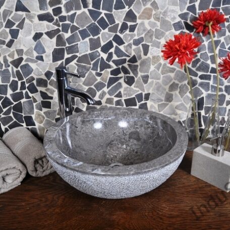 InduStone umywalka kamienna nablatowa KC-D grey (3)