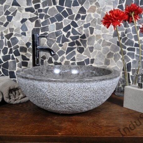 InduStone umywalka kamienna nablatowa KC-D grey (4)