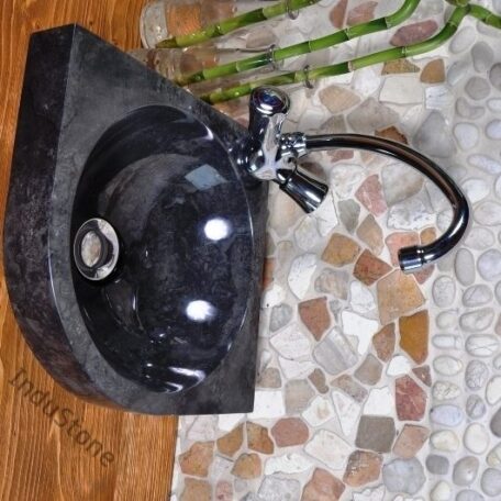 InduStone umywalka kamienna nablatowa narożna CORNER black 30 cm (3)
