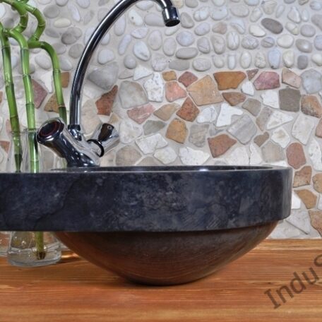 InduStone umywalka kamienna nablatowa narożna CORNER black 30 cm (5)