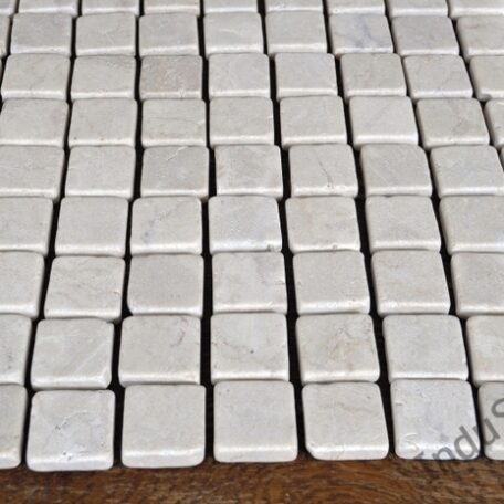 InduStone Mozaika Kamienna WHITE Square biała kostka 30×30 5