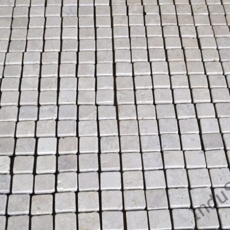 InduStone Mozaika Kamienna WHITE Square biała kostka 30×30  3