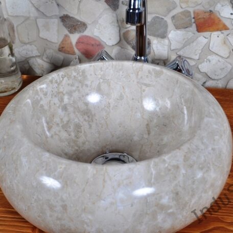 InduStone umywalka kamienna nablatowa DN-P cream 30 cm (3)