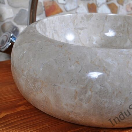 InduStone umywalka kamienna nablatowa DN-P cream 30 cm (5)