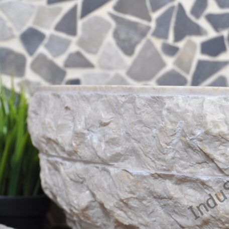 InduStone umywalka kamienna nablatowa KC-M cream 50 cm (1)
