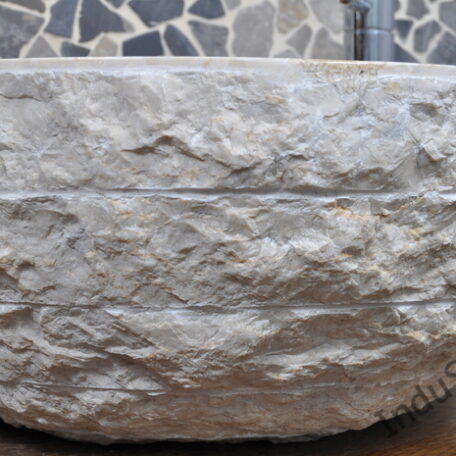 InduStone umywalka kamienna nablatowa KC-M cream 50 cm (2)
