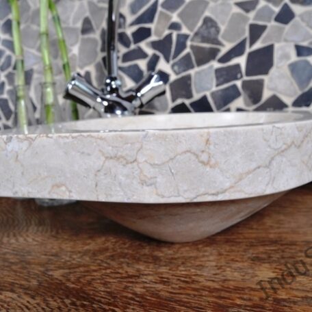 InduStone umywalka nablatowa kamienna FB-P CORNER cream 30 cm (7)