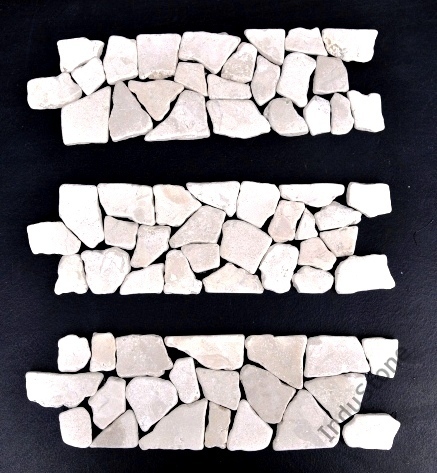 Industone mozaika kamienna white biała Interlock łama dekor 30 x 10 (2)