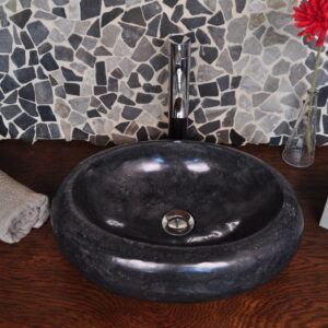 InduStone umywalka kamienna nablatowa OVD-P Black C