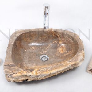 InduStone kamienna umywalka nablatowa FOSSIL WOOD 40 B